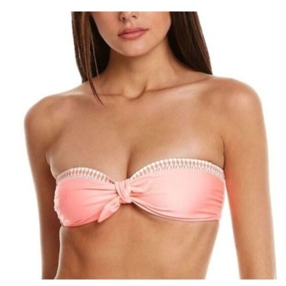 Lemlem Other - Lemlem Lena Bandeau Bikini Top Coral Size L NWT